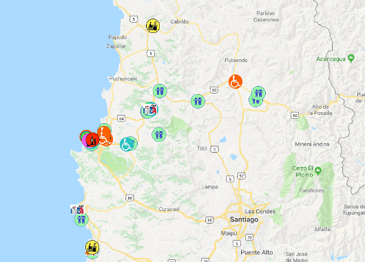 Mapa de Proyectos Región de Valparaíso