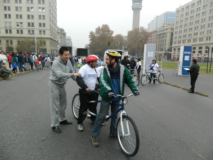 Participantes de la cicletada.