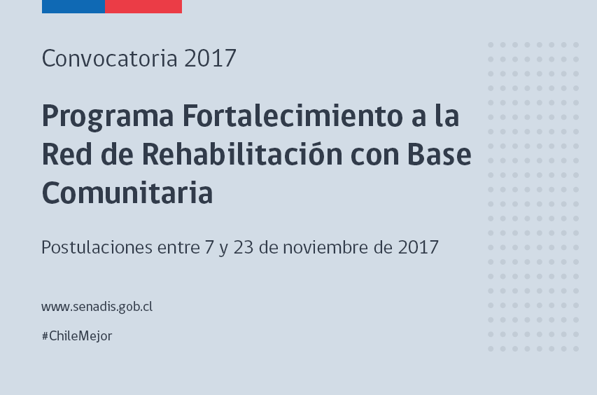 Resultados adjudicación del Programa Fortalecimiento a la Red de Rehabilitación con Base Comunitaria