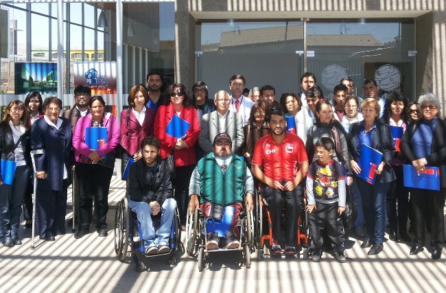 Asistentes al primer encuentro provincial de la discapacidad en Alto Hospicio 