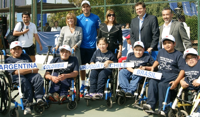 Director Nacional del Senadis en inauguración del NEC Wheelchair Tennis Tour, Copa Banco de Chile 2012