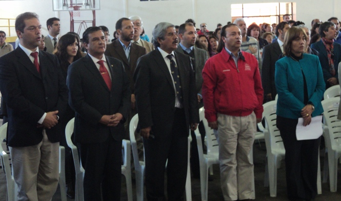Autoridades regionales durante la inauguración del XVI Encuentro Nacional de Consejos Comunales de la Discapacidad