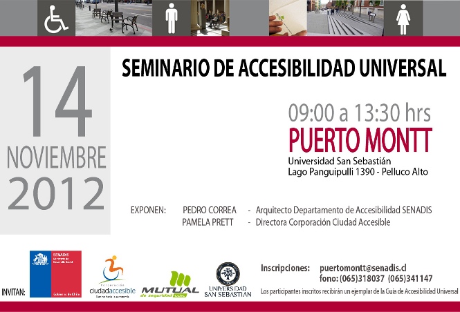 Afiche informativo del Seminario de Accesibilidad Universal 2012