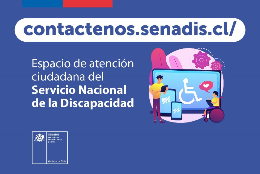 Línea 800 “Conectados al Cuidar” finaliza sus servicios con Senadis. Puedes contactarte a través de nuestros Espacios de Atención Ciudadana