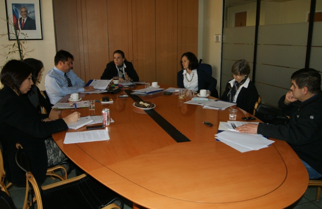 Directora Nacional y los consejeros durante la reunión. 