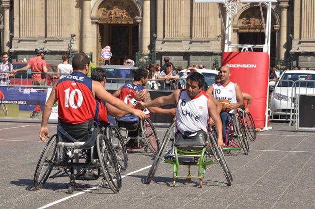 Deportistas paralÃ­mpicos Santiago 2014.