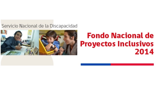 Afiche Fondo Nacional de Proyectos Inclusivos 2014.