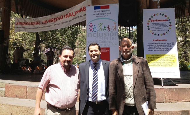 Director Regional de Senadis junto a Cesar Rodriguez y Daniel Guajardo