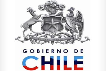 Logo del Gobierno de Chile, aparece el Escudo Nacional y bajo él indica Gobierno de Chile.