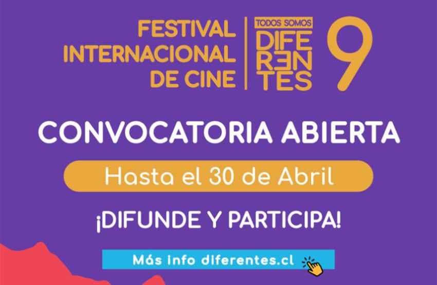 Afiche digital del Festival Internacional de Cine Todos Somos Diferentes.