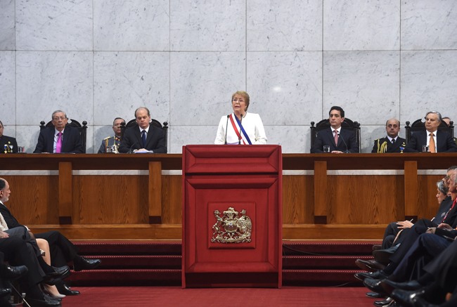 Presidenta Bachelet en el Congreso Nacional.