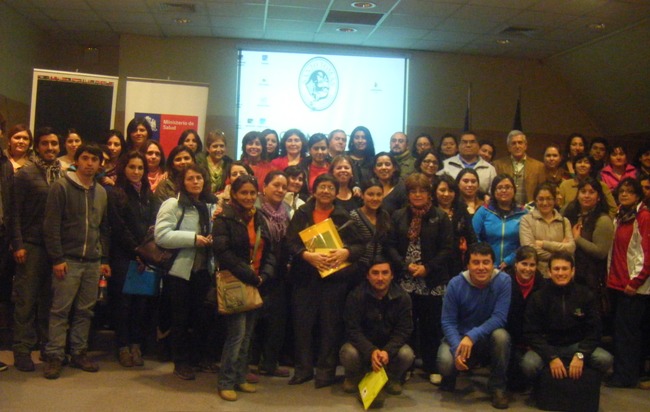 Asistentes a la capacitación sobre atención domiciliaria efectuada en Valdivia.
