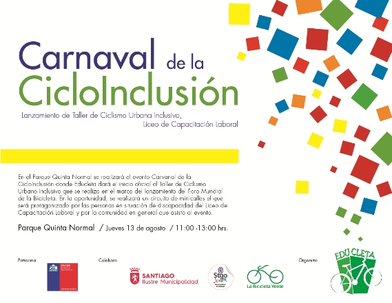 Afiche de difusión del Carnaval de la CicloInclusion.