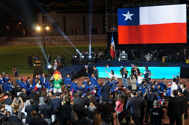 Equipo de deportistas chilenos de los Juegos Parasuramericanos Santiago 2014.