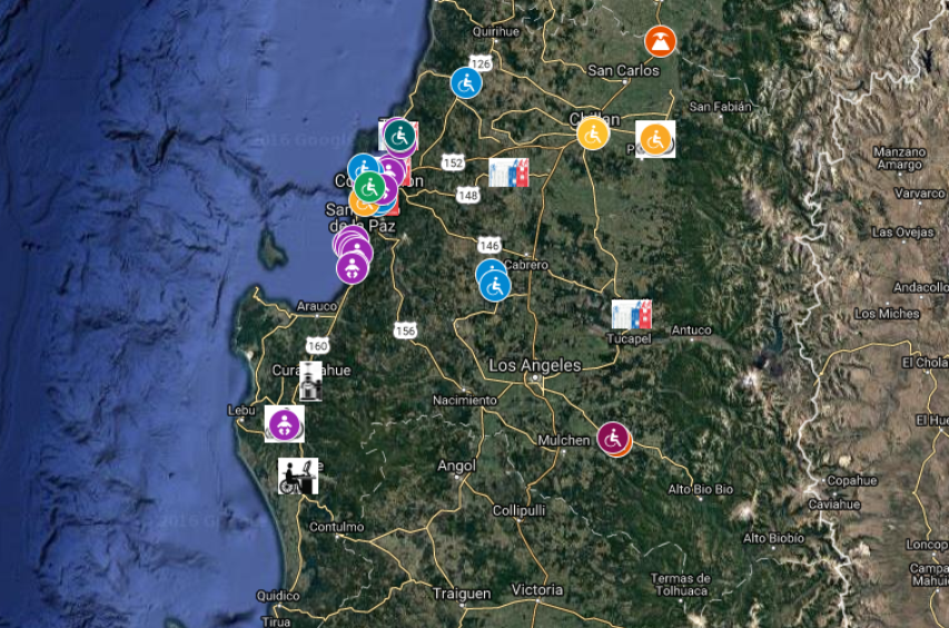 Mapa de Proyectos - Región del Biobío