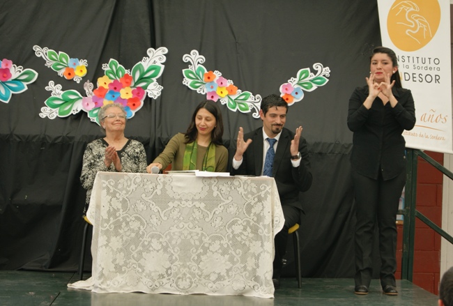 Director Nacional en el lanzamiento del libro. 