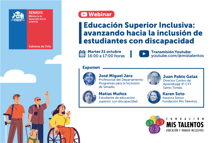 Webinar Educación Superior Inclusiva: avanzando hacia la inclusión de estudiantes con discapacidad