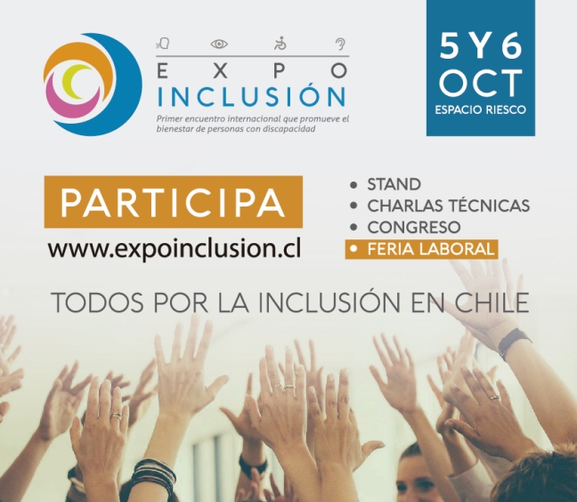 Afiche digital de difusiÃ³n de la Expo InclusiÃ³n que se realizarÃ¡ en octubre.