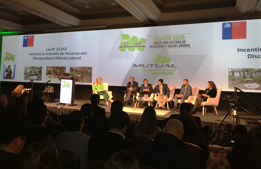 Director Nacional del Senadis durante el conversatorio en la jornada de Mutual Summit 2017.
