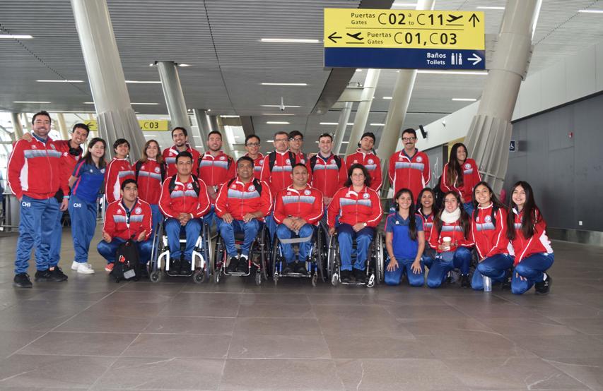 Delegación de deportistas del Team ParaChile que partió rumbo a Perú.