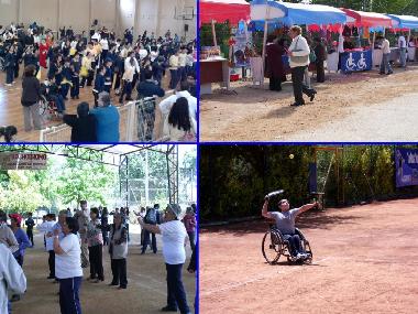 Personas con discapacidad en diferentes actividades desarrolladas en el Día Internacional de la Discapacidad en Curicó.