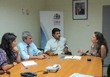 Directora Nacional del Senadis junto a Seremi de Planificación, Director Regional del Senadis en Arica y Parinacota y Jefa de Gabinete Senadis