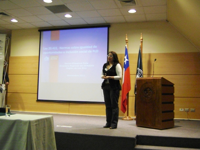 Karina Riquelme expone en el ciclo de charlas.