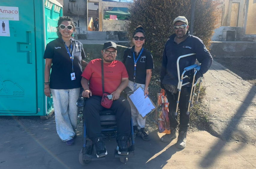 Direcciones Regionales de Senadis Ñuble y Biobío se despliegan en la zona de la emergencia