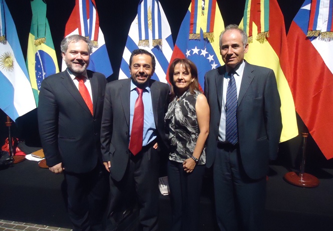 Parte de la delegación chilena Luis Petit - Laurent, Ministerio de Relaciones Exteriores; Juan Carlos Anabalón; Instituto Nacional de Derechos Humanos; Elia Puentes y Herbert Lorca, Senadis