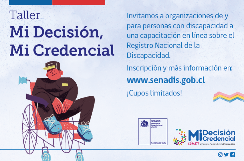 Senadis invita a organizaciones a taller sobre el Registro Nacional de la Discapacidad