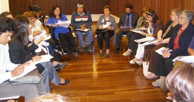Representantes de organizaciones en consulta realizada por Senadis