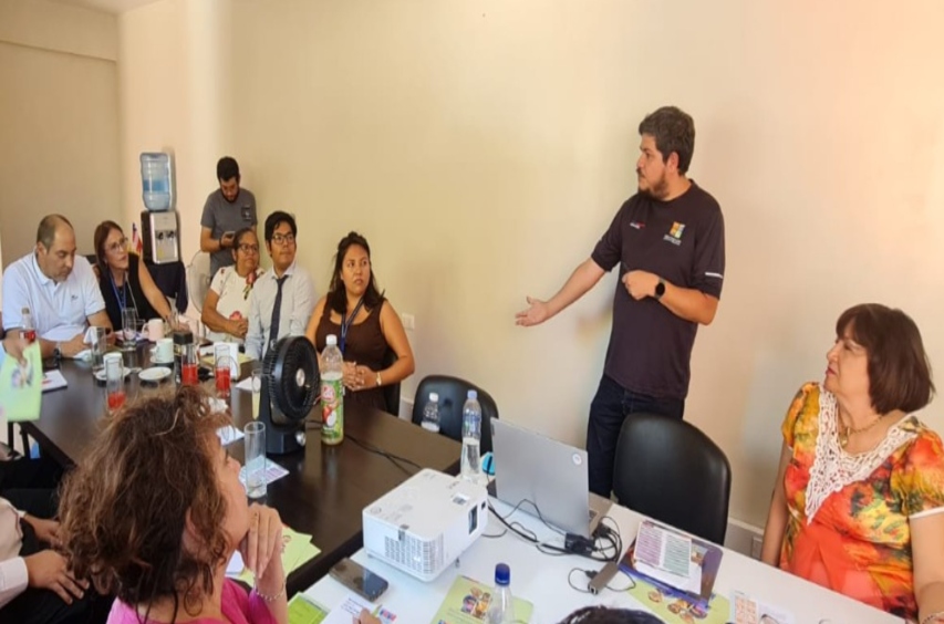 Profesional de Senadis realiza la capacitación.