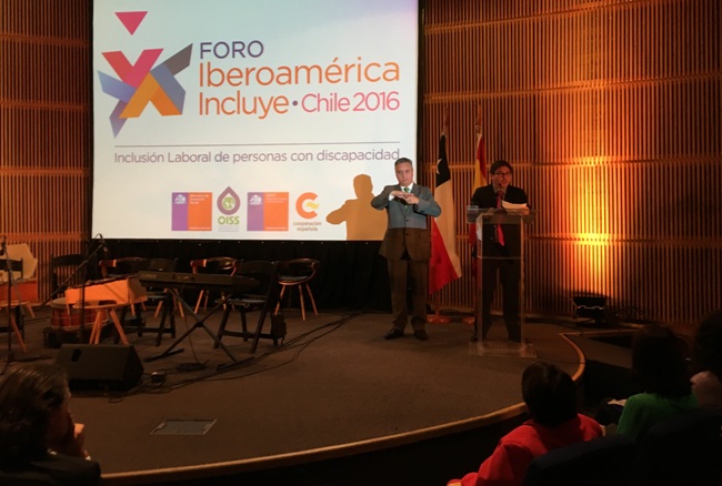 Ministro Barraza en la inauguración del Foro Iberoamérica Incluye Chile 2016.