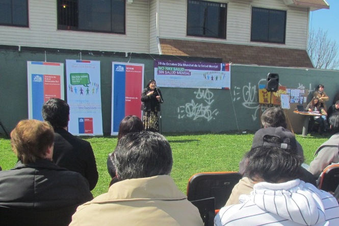 Conmemoración del Día Mundial de la Salud Mental en Temuco.