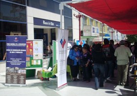 Stand de Fonadis y Coordinadora Regional entregando información