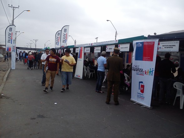 Stand informativos en Gobierno en Terreno realizado en Arica