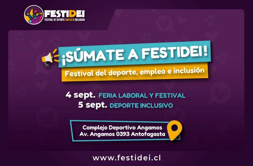 Antofagasta se prepara para vivir FestiDEI: el gran encuentro por la diversidad, la equidad y la inclusión