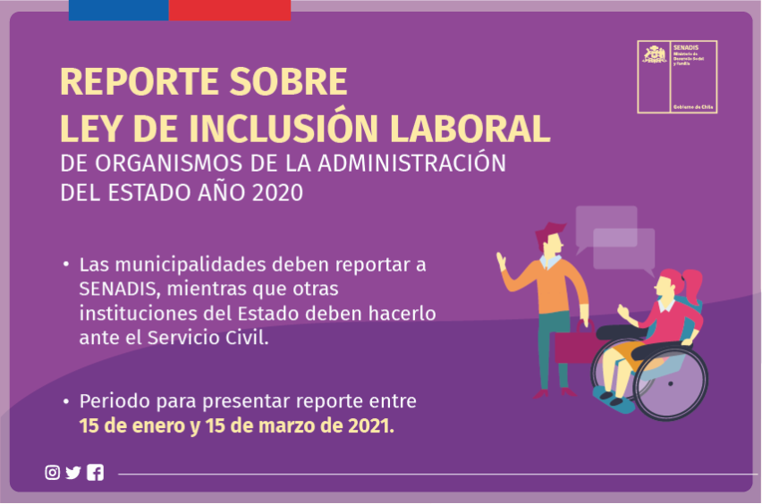Reporte sobre Ley de Inclusión Laboral de Organismos de la Administración del Estado año 2020