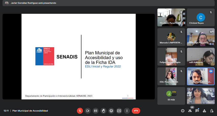 Senadis capacita a municipios EDLI en Accesibilidad Universal