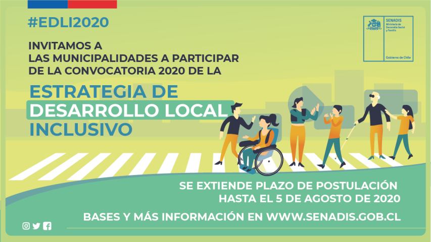 SENADIS invita a los municipios a postular a la Estrategia de Desarrollo Local Inclusivo 2020