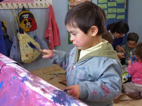 Niños con discapacidad de jardín infantil