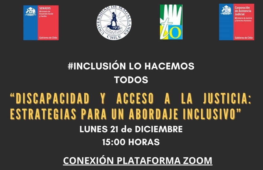 SENADIS Magallanes organiza seminario virtual “Discapacidad y acceso a la justicia: estrategias para un abordaje inclusivo”