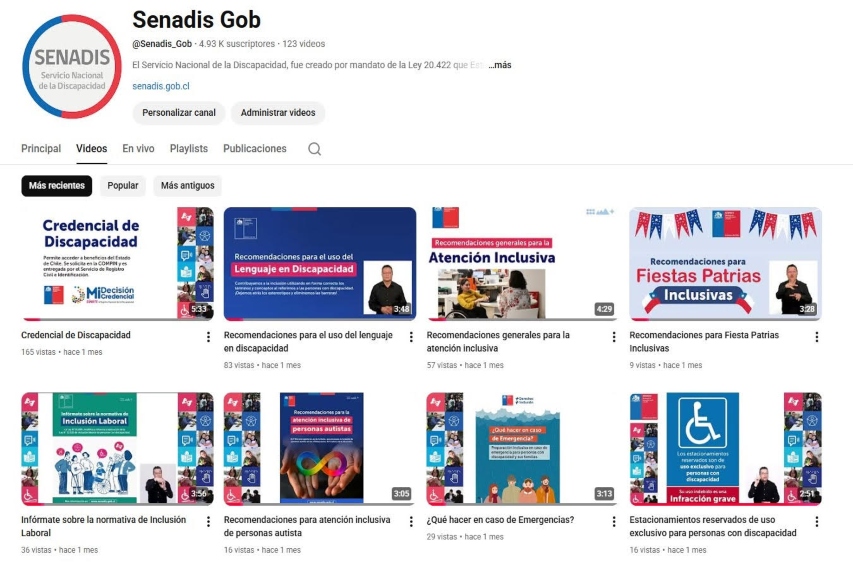 Ya contamos con nuestro material gráfico en lengua de señas chilena