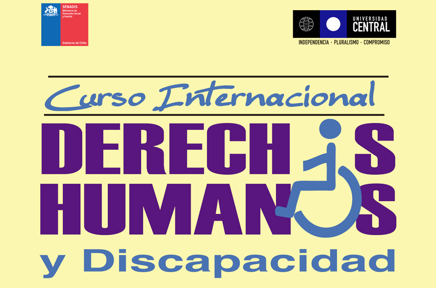Afiche Curso Internacional de Derechos Humanos y Discapacidad