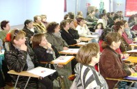 En la fotografía aparece el público asistente al taller.