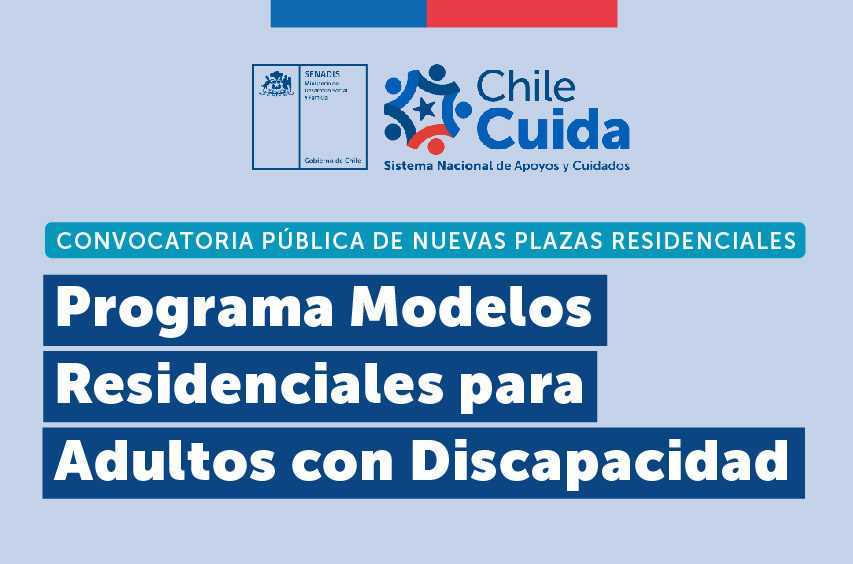 Convocatoria pública nuevas plazas residenciales - Programa Modelos Residenciales para Adultos con Discapaicdad