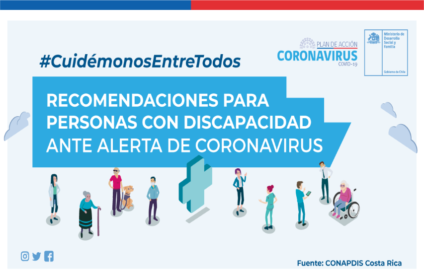 Ministerio de Desarrollo Social y Familia y SENADIS publican decálogo con recomendaciones para personas con discapacidad ante Coronavirus