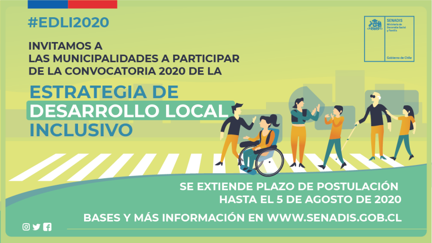 Se extiende plazo de postulación a la Estrategia de Desarrollo Local Inclusivo 2020.