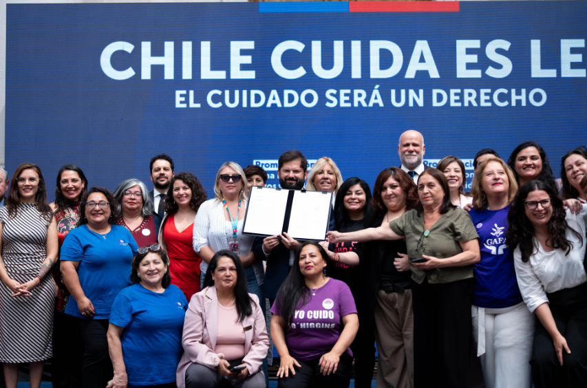 Presidente Gabriel Boric por promulgación de la Ley de Cuidados: 