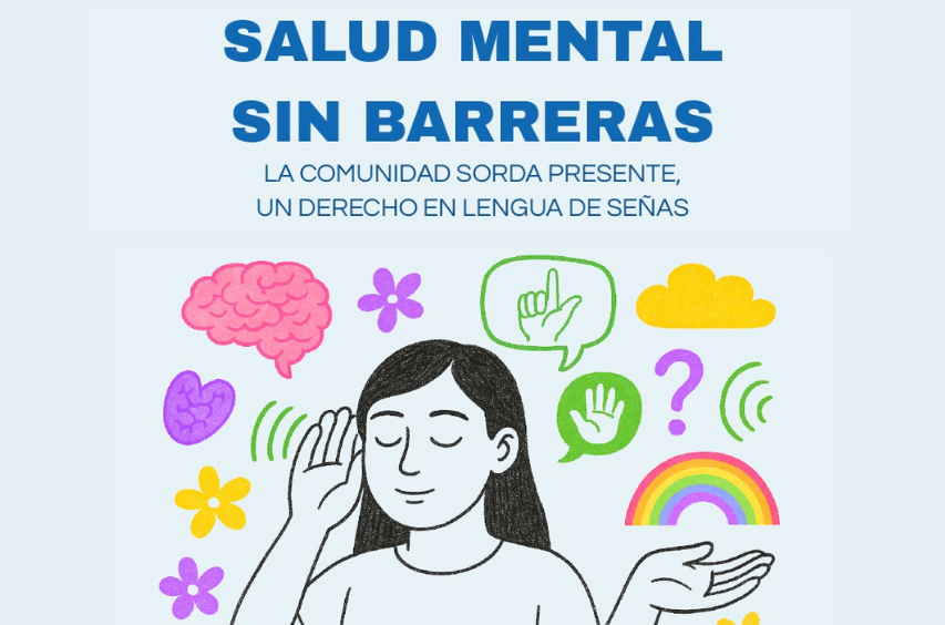 Portada Guía Saludos Mental sin Barreras - La comunidad sorda presente, un derecho en lengua de señas.